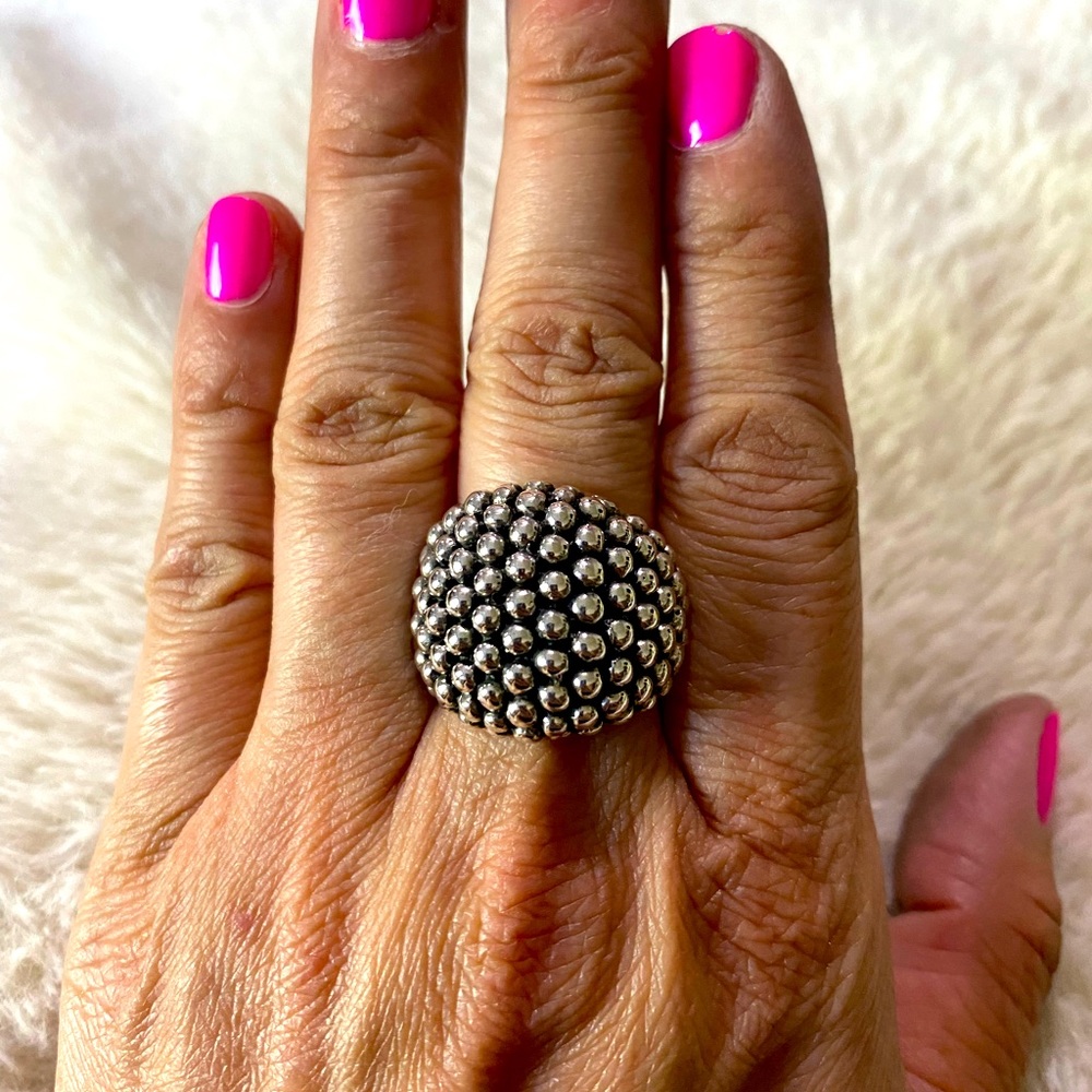 Sterling silver bubble ring size 6.5 .925